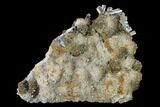 Transparent Columnar Calcite Crystal Cluster on Quartz - China #164011-1
